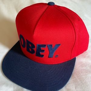 Obey | Snapback | Red and Navy | Like New
